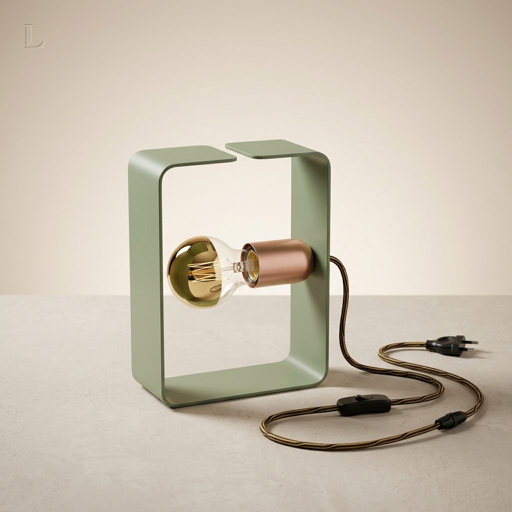 lampe à pose design mini bo verte et bronze