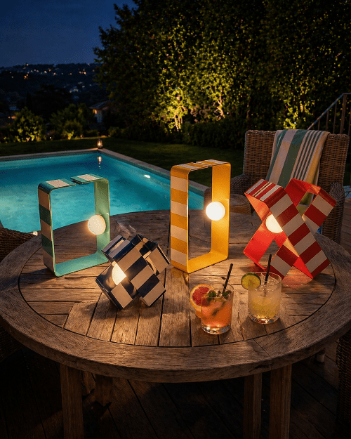 lampes nomad exterieure design vue de nuit