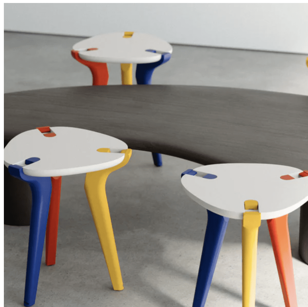 tabouret coloré design polymair